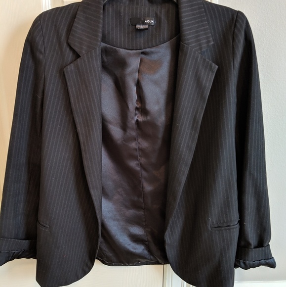 Aqua pinstripe blazer - Picture 1 of 4
